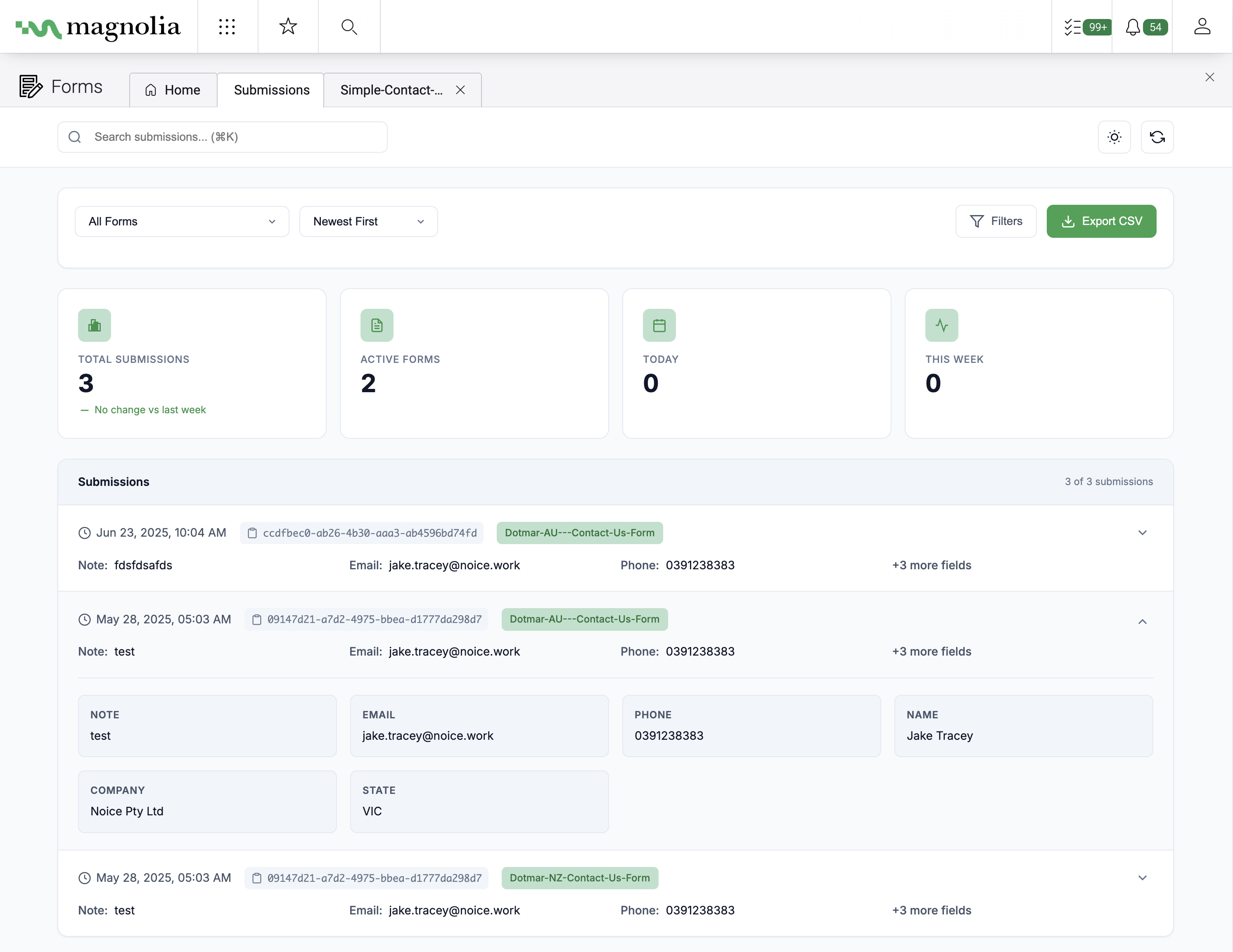 Easy Forms visual builder interface
