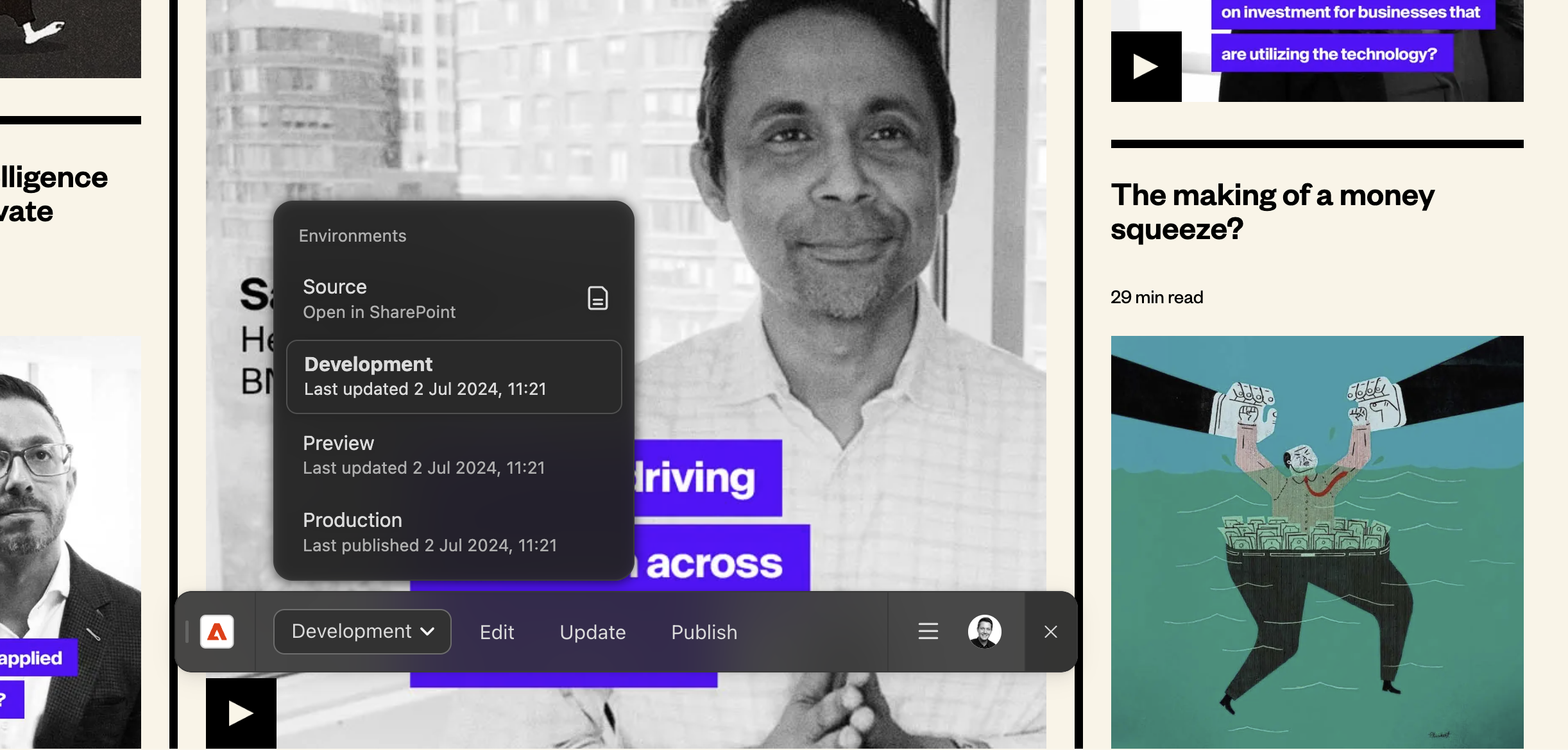 Aerial View editorial experience