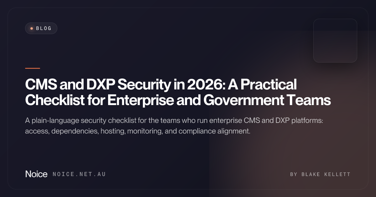 CMS and DXP Security in 2026: A Practical Checklist for Enterprise and ...